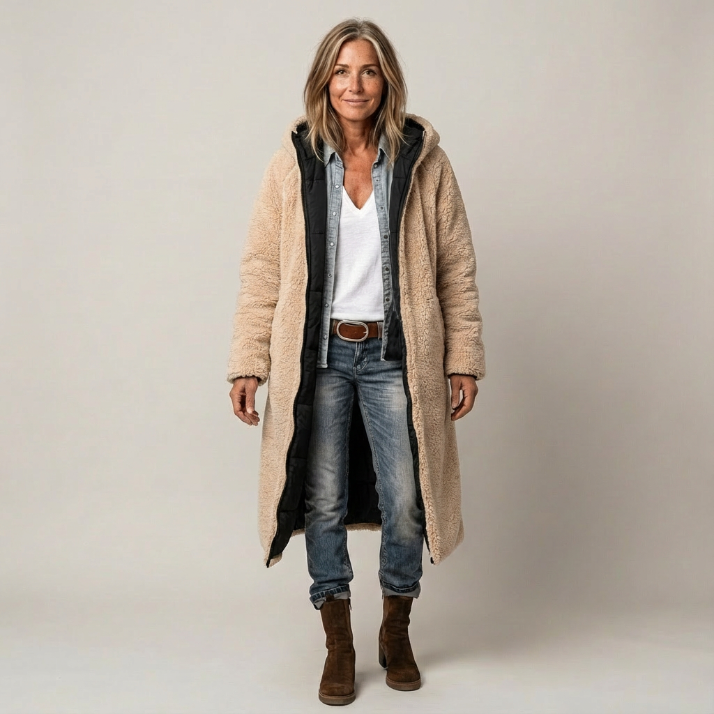 Amelia | Elegante Abrigo Reversible