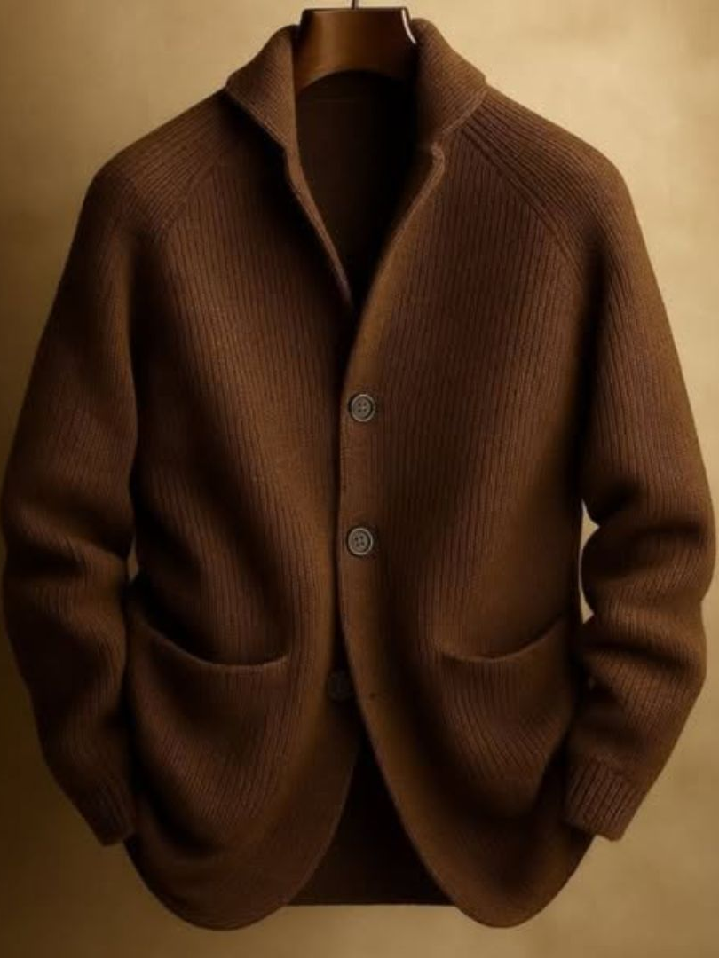 MODA ROSE | CARDIGAN DE LANA A RAYAS PARA HOMBRE