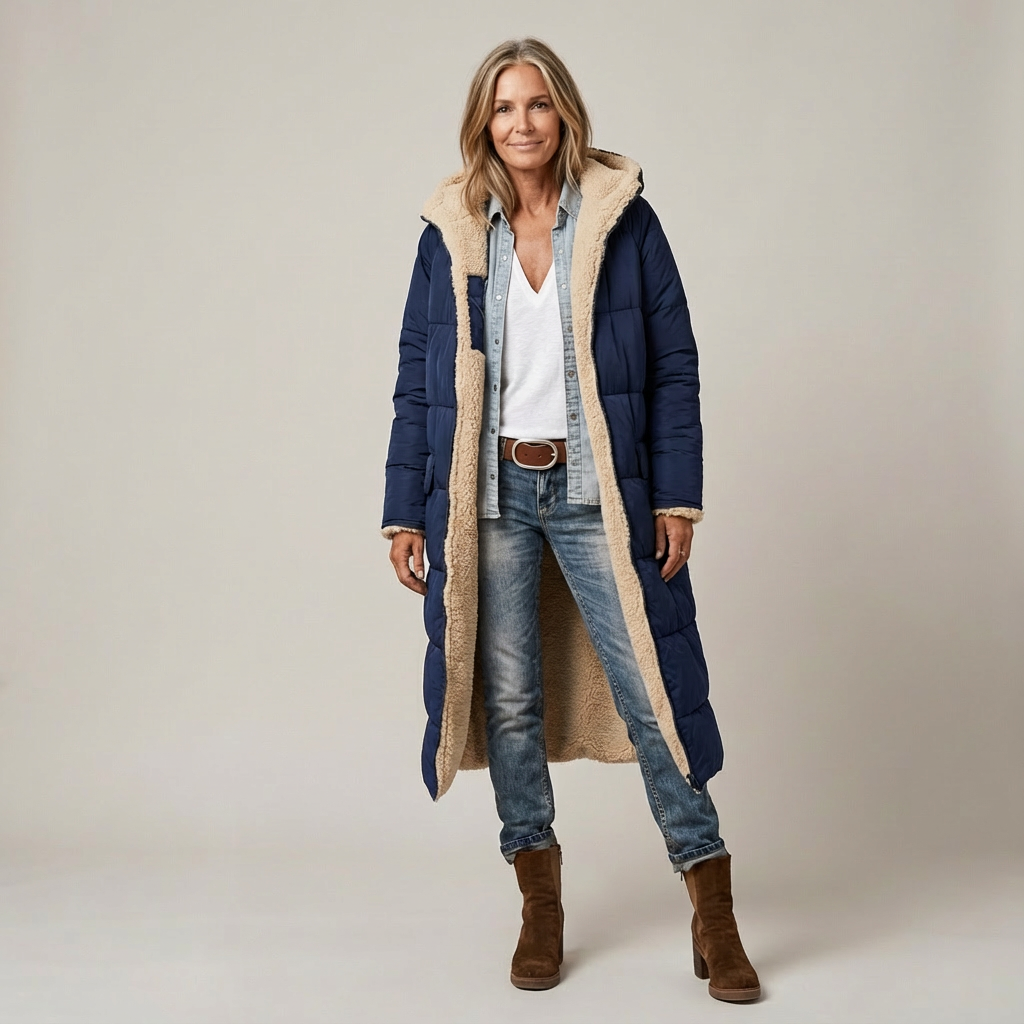 Amelia | Elegante Abrigo Reversible